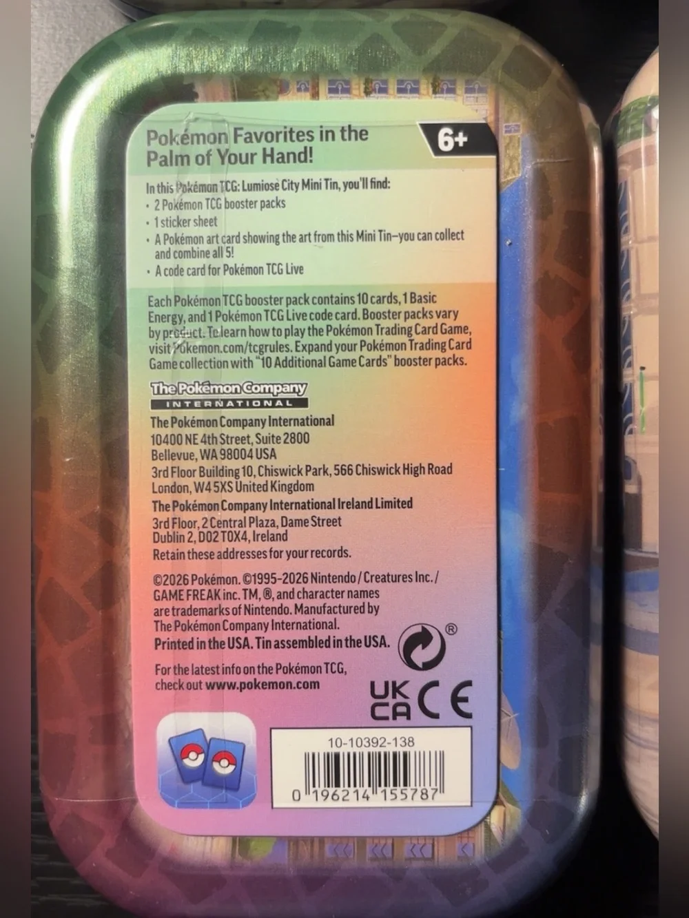 Lumiose City Mini-Tins Lot of 4